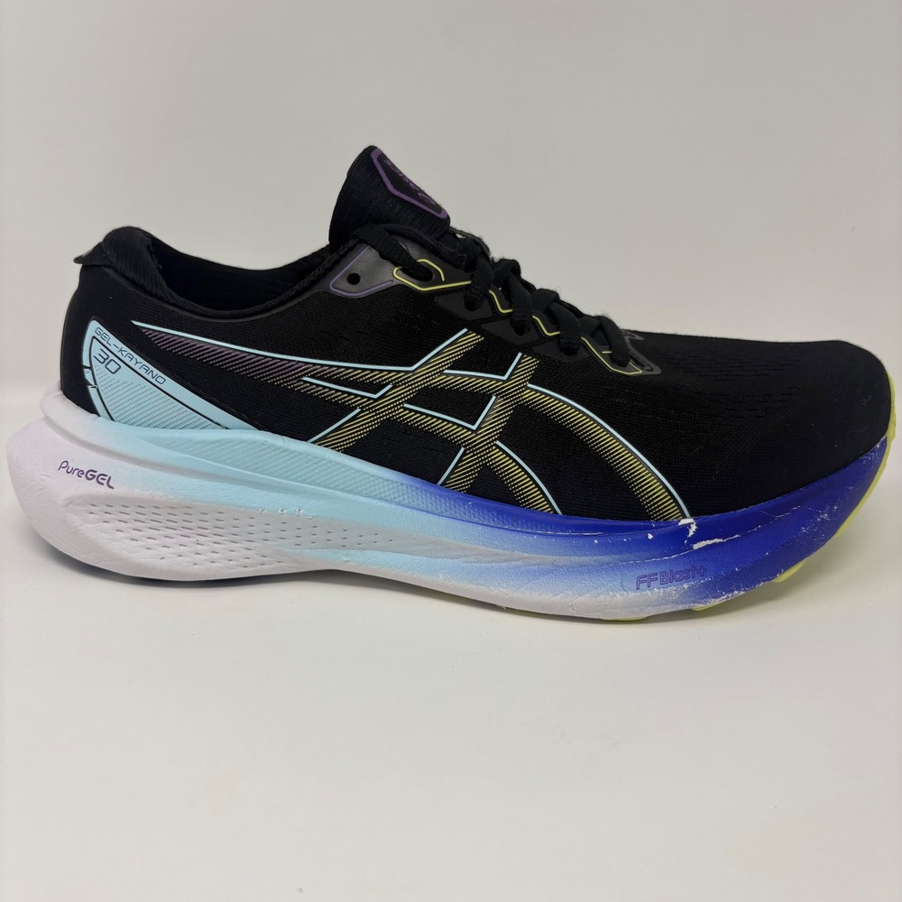 ASICS Gel-Kayano 30 Women's Size 9.5 Black Blue Running Shoes (1012B357)
